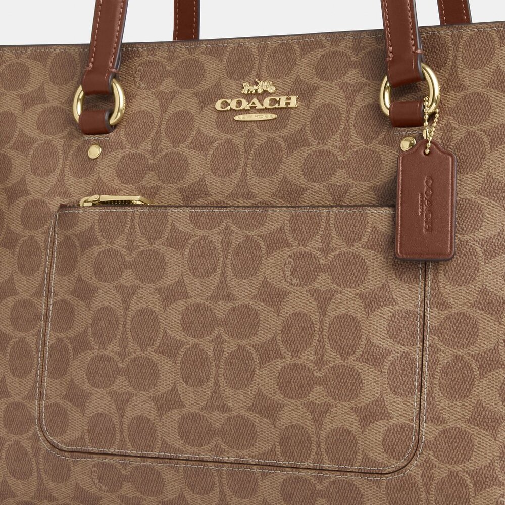 Station Tote Bag In Signature Canvas - Picture 2 of 8